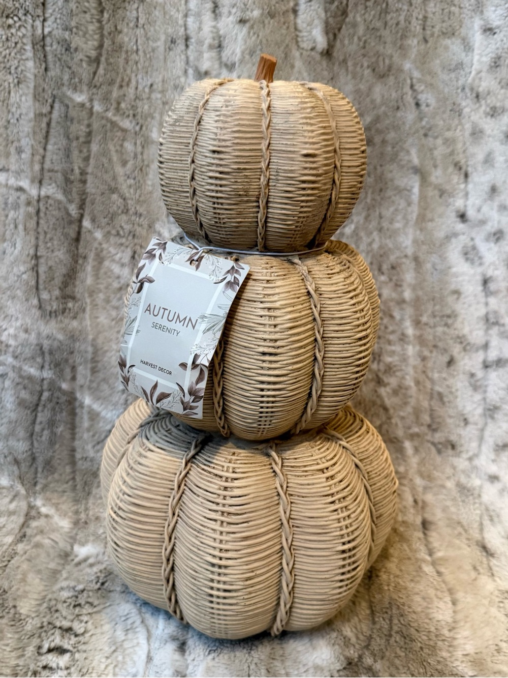 *NWT* Autumn Serenity Stacked Pumpkin Harvest Decor
